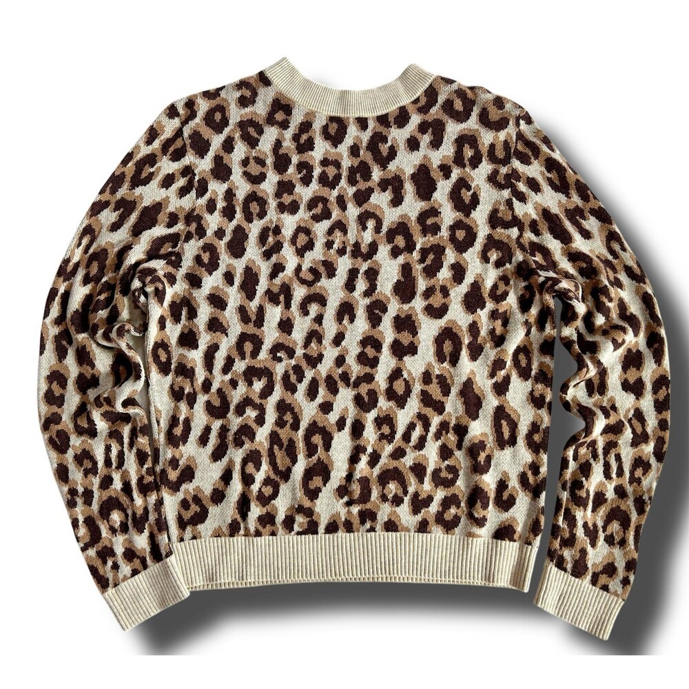 A New Day Leopard Print Crewneck Sweater size XS
